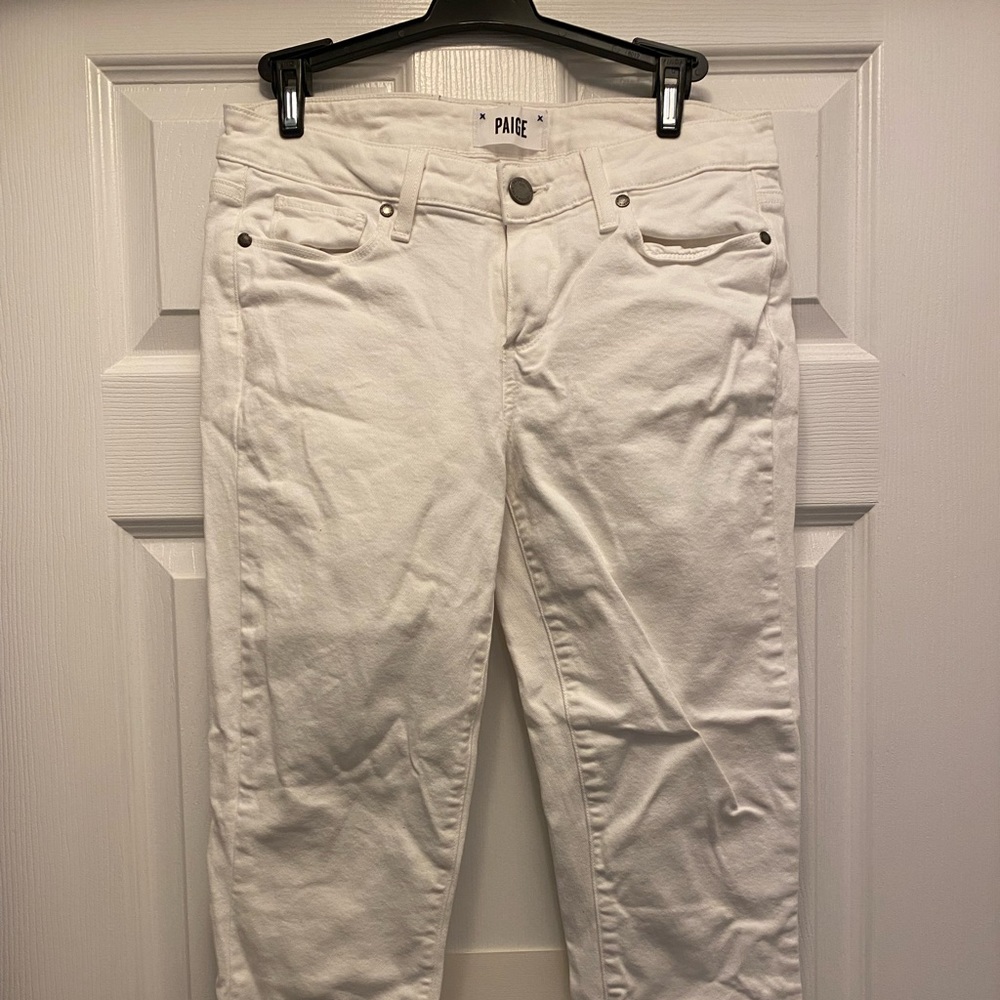 Paige Kylie Crop white jeans